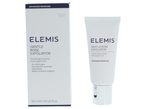 ELEMIS Gentle Rose Exfoliator, Smoothing Face Exfoliator to Renew, Resurface and Refine, Skin Exfoliator Infused with Rose and Jojoba Beads for a Soft and Smooth Complexion, 50 ml