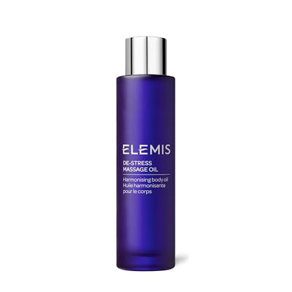 ELEMIS De-Stress Massage Oil, Relaxing Body Oil to Melt Tension and Harmonise the Body, Deeply Nourishing Massage Oil Made with Pure Essential Oils, Hydrating Body Oil for Women and Men, 100ml