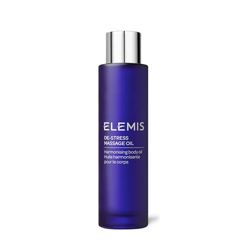 ELEMIS De-Stress Massage Oil, Relaxing Body Oil to Melt Tension and Harmonise the Body, Deeply Nourishing Massage Oil Made with Pure Essential Oils, Hydrating Body Oil for Women and Men, 100ml