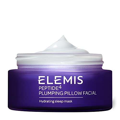 ELEMIS Peptide4 Plumping Pillow Facial, Cooling Gel Face Mask to Plump, Replenish and Rehydrate, Overnight Mask to Fight Tired, Dull Skin, Night Serum for a Radiant, Refreshed Complexion, 50ml