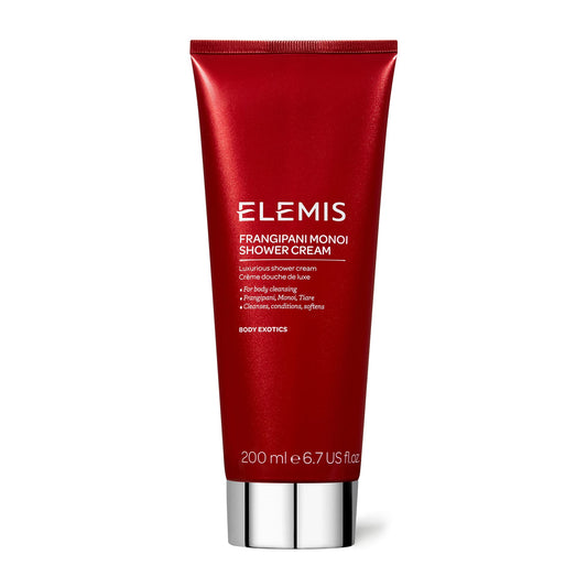 ELEMIS Frangipani Monoi Shower Cream, Luxurious Shower Body Cream to Cleanse, Condition and Soften, Skin-Softening Body Wash Infused with Frangipani and Exotic Oils, 200 ml