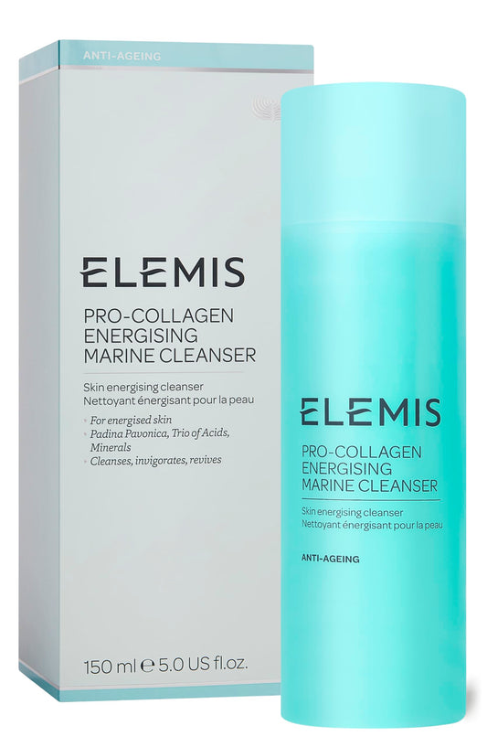 ELEMIS Pro-Collagen Energising Marine Cleanser, 3in1 Anti-Wrinkle, Hydrating, Foaming Facial Wash for Sensitive, Deep Cleansing, Daily Moisturising Makeup Remover for Clean Skin - Single or Bundle