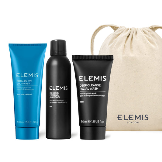 ELEMIS Men’s Head-to-Toe Grooming Collection, 3-Piece Daily Essentials to Elevate his Skin, Gift Set Includes: Pollutant-Targeted Deep Cleanse Facial Wash, Foaming Shave Gel and Cool-Down Body Wash