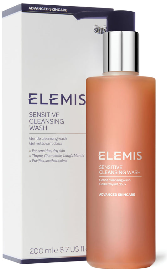 ELEMIS Sensitive Cleansing Facial Wash, Gentle Face Cleanser to Purify, Soothe and Calm, Refreshing Gel Facial Cleanser for Sensitive, Dry Skin for a Healthy Complexion, 200ml