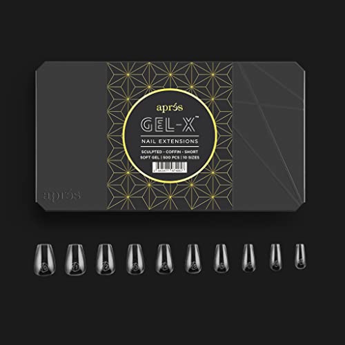 Gel-X Sculpted Coffin Short Box of Tips | 500 Gel-X Tips |