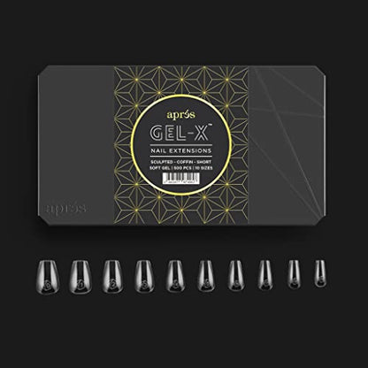 Gel-X Sculpted Coffin Short Box of Tips | 500 Gel-X Tips |